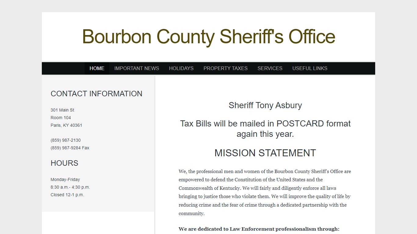 Bourbon County Sheriff's Office